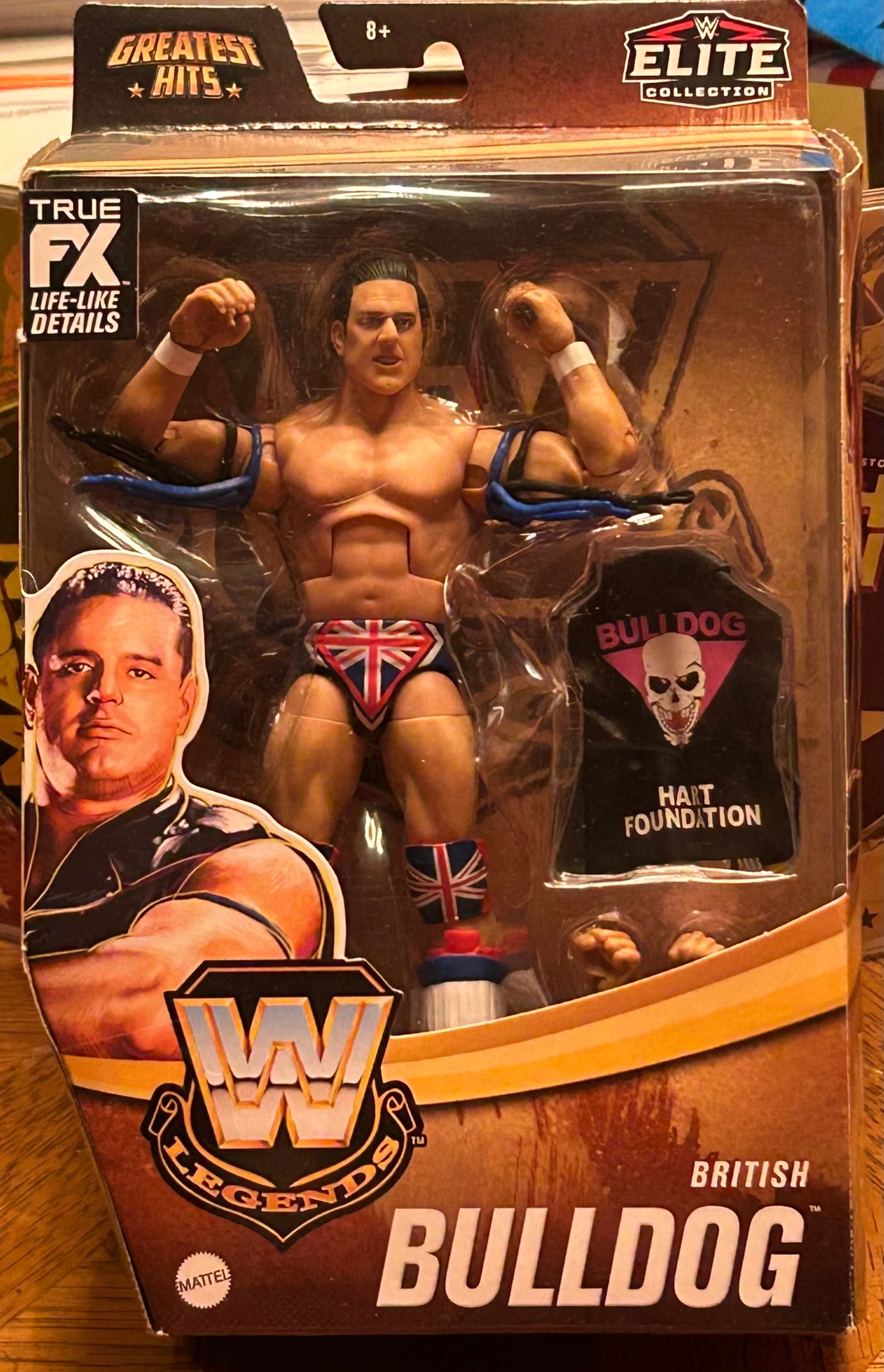*  British Bulldog WWE Mattel Legends “Greatest Hits” Elite Figure (Sealed, Never Opened)