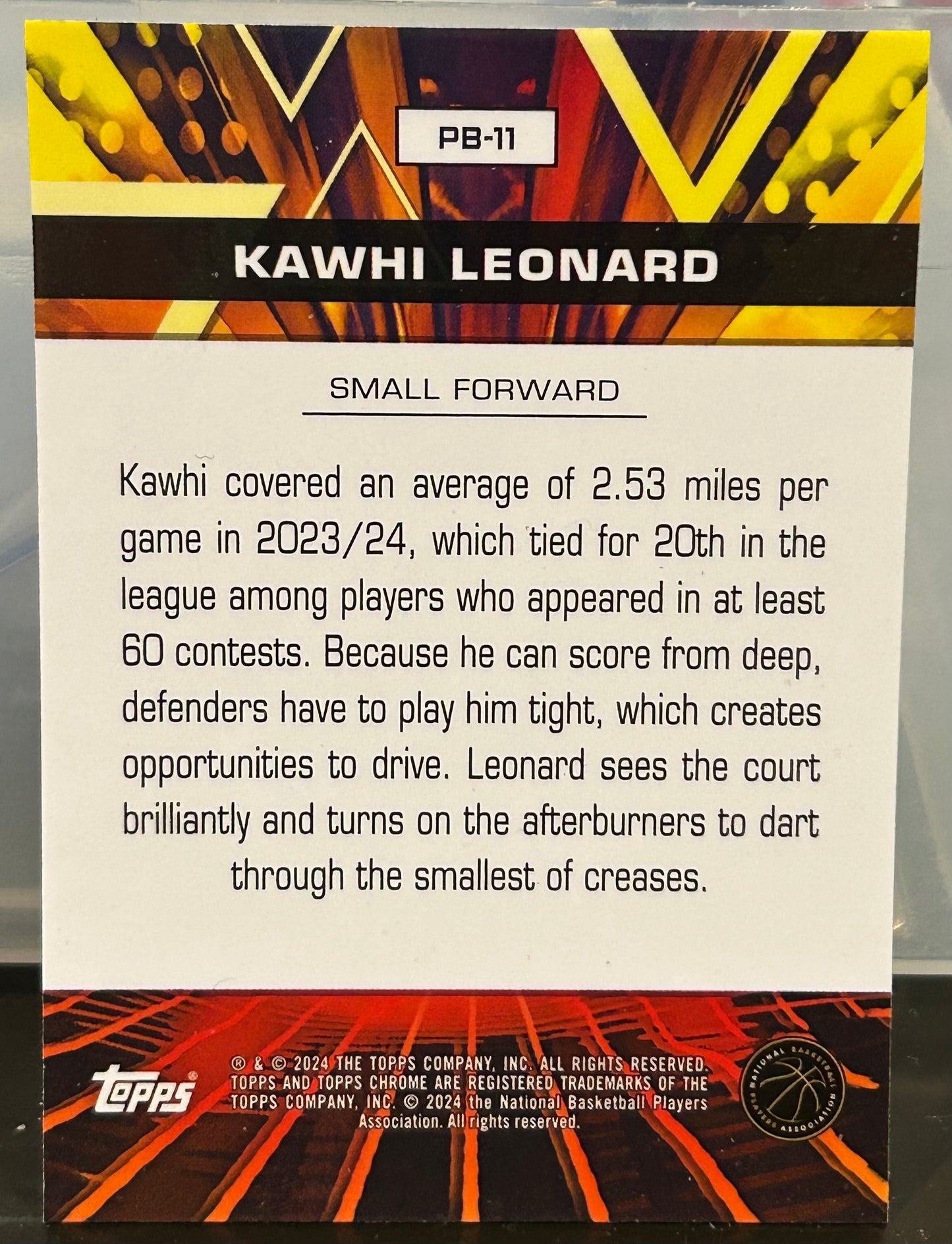+ Kawhi Leonard 2023-24 Topps Chrome “Power Boosters” Green Logo Refractor Card
