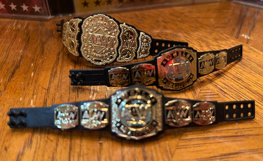 * AEW Action Figure BELT Lot of 3 belts