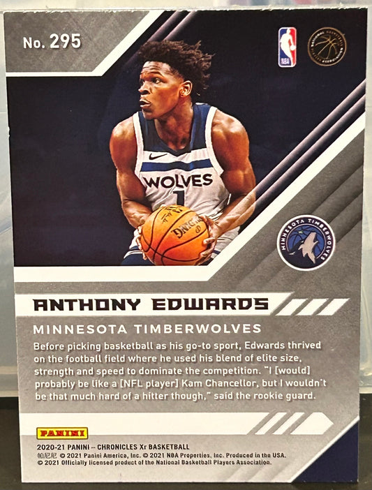 + Anthony Edwards 2020-21 Panini Chronicles ROOKIE Card
