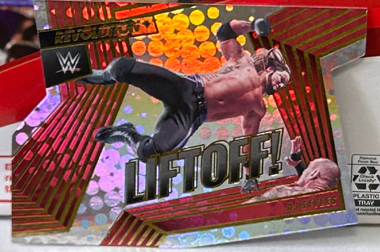 AJ Styles 2022 WWE Panini Revolution “LIFTOFF” Insert Card