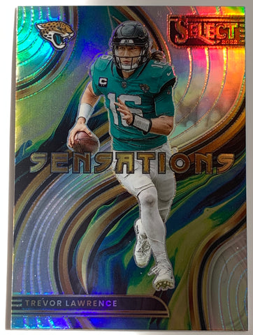 Trevor Lawrence 2022 Panini Select Prizm Concourse Silver Refractor Sensations Card