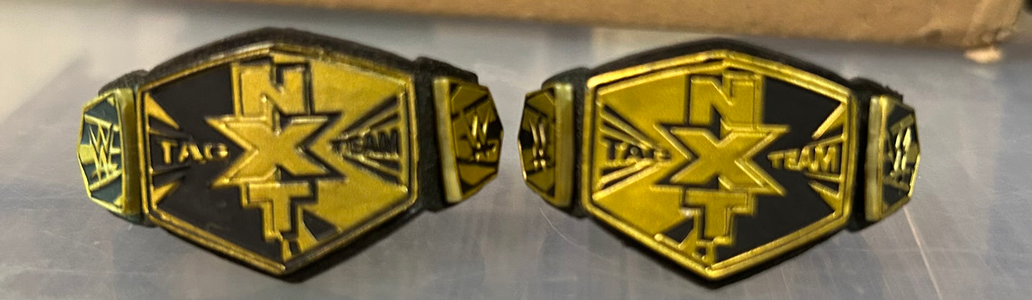 + WWE NXT Figures Tag Team Championship Belts (Lot of 2)