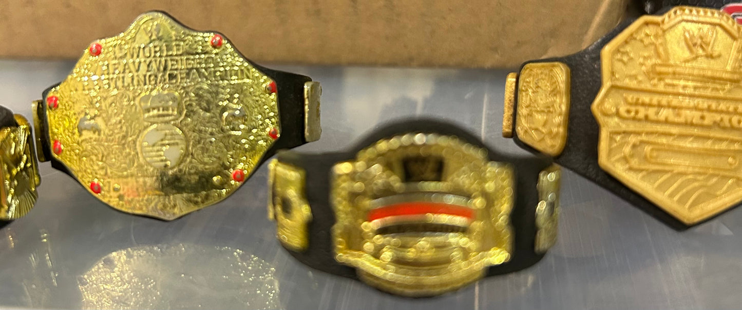 + Lot of 4 Different WWE Championship Belts