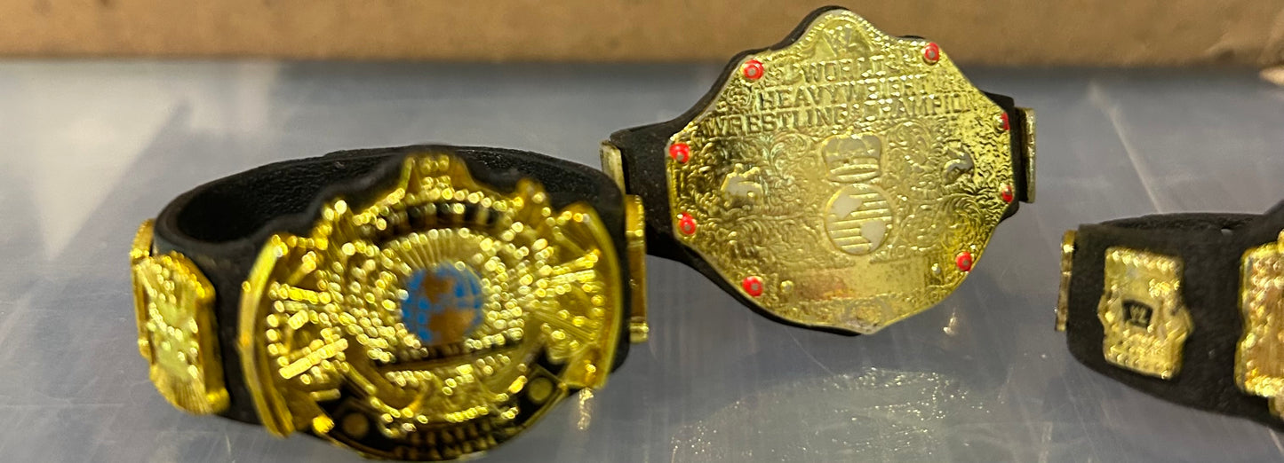 + Lot of 4 Different WWE Championship Belts