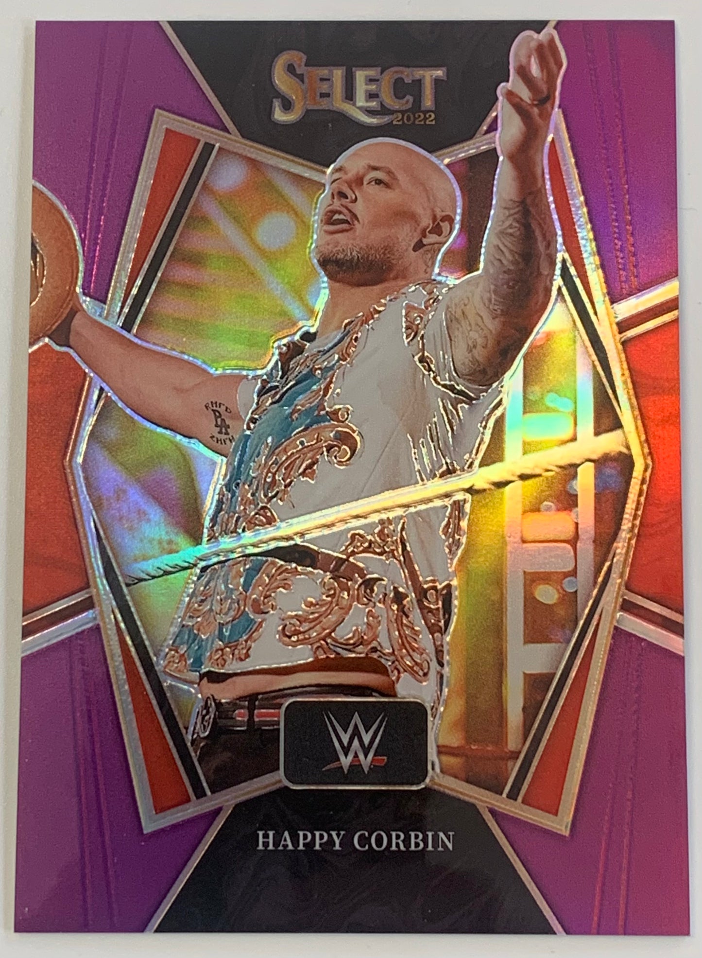 Baron Happy Corbin 2022 WWE Panini Select Premier Level Purple Refractor #/75