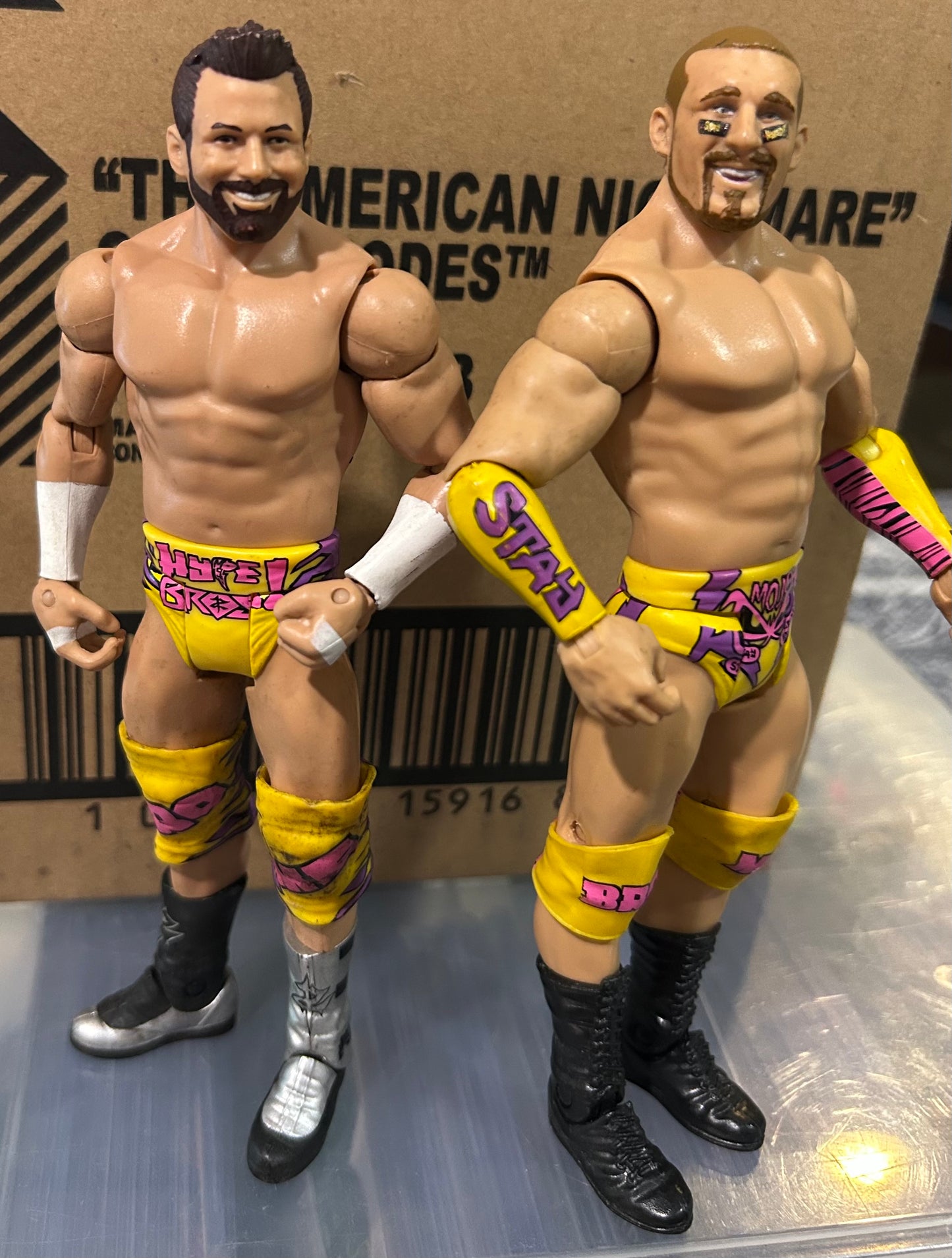 + Hype Bros WWE Mattel Action Figures (Zack Ryder & Mojo Rawley)