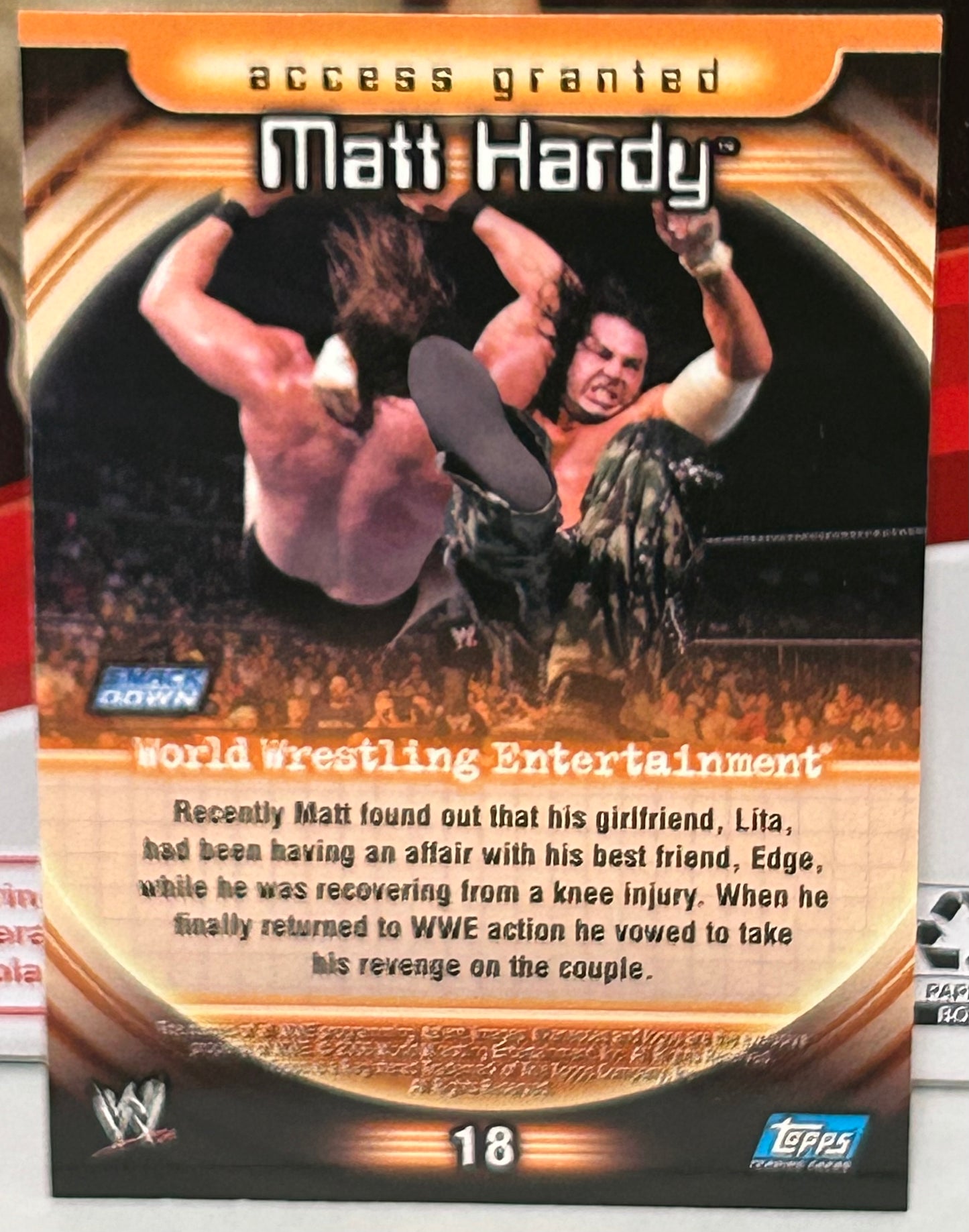 Matt Hardy 2006 WWE Topps Restricted Access