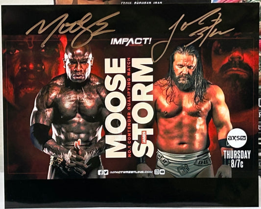 Moose & James Storm Dual Signed 8x10 Color Photo (Comes w/COA)