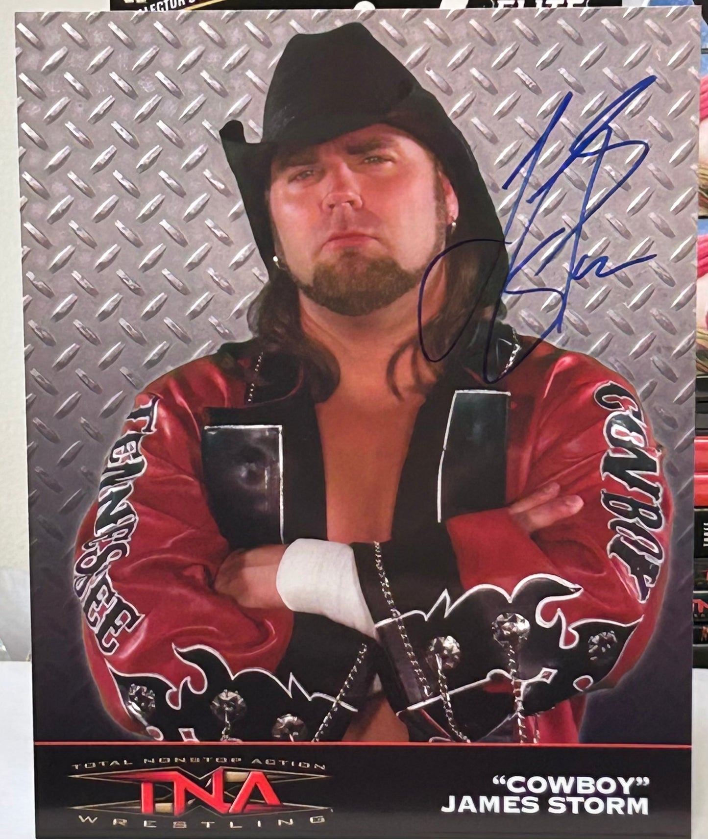 “Cowboy” James Storm Signed Authentic Official TNA Promo (Comes w/COA)