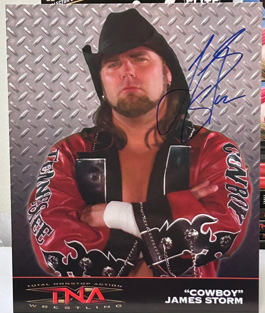 “Cowboy” James Storm Signed Authentic Official TNA Promo (Comes w/COA)