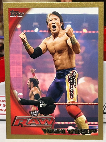 Yoshi Tatsu 2010 WWE Topps GOLD Parallel Rookie Card #21/50 (Awesome Card)!!!