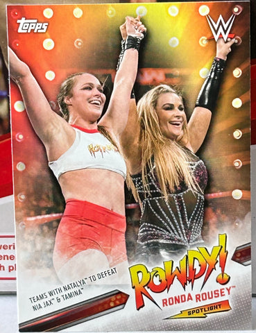 Rowdy Ronda Rousey 2019 WWE Topps “Spot Light” Collection Insert Card