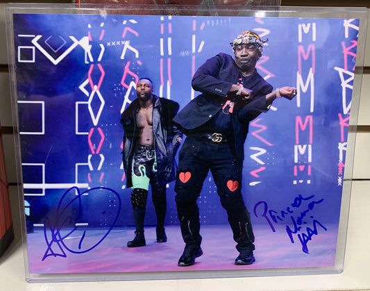 Swerve Strickland & Prince Nana Dual Signed AEW Photo COA