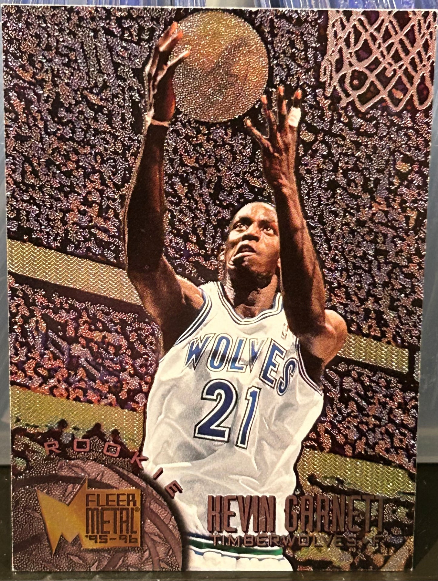 + Kevin Garnett 1995-96 Fleer Metal ROOKIE Card TIMBERWOLVES