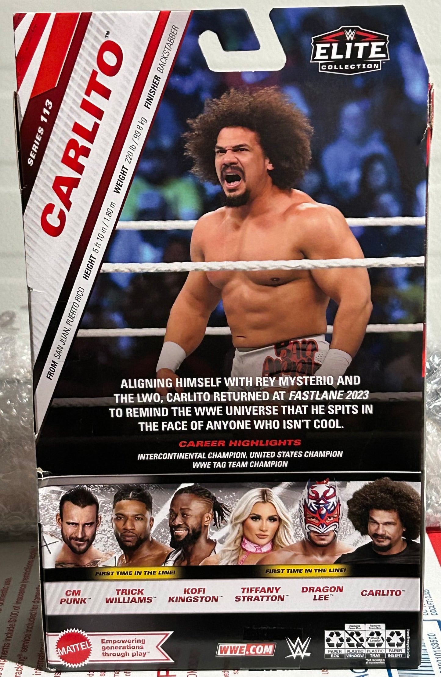 Carlito WWE Mattel Elite Series 113 Action Figure (Sealed, Brand New)