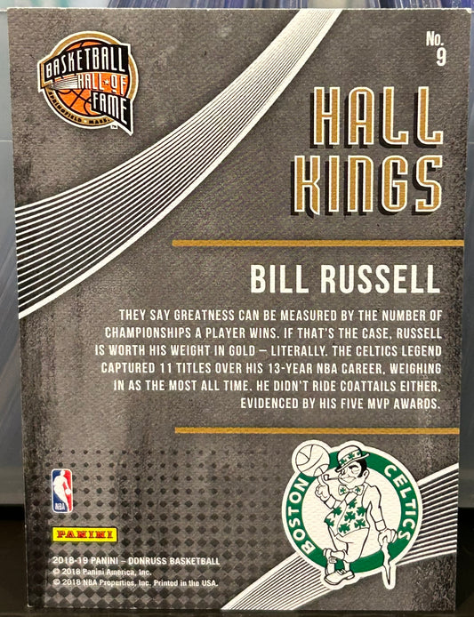 + Bill Russell 2018-19 Panini Donruss “Hall Kings” Insert Card BOSTIN CELTICS