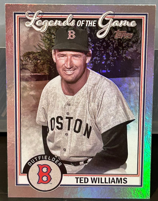 + Ted Williams 2023 Topps “Legends of the Game” Foil Insert Card BOSTON REDSOX