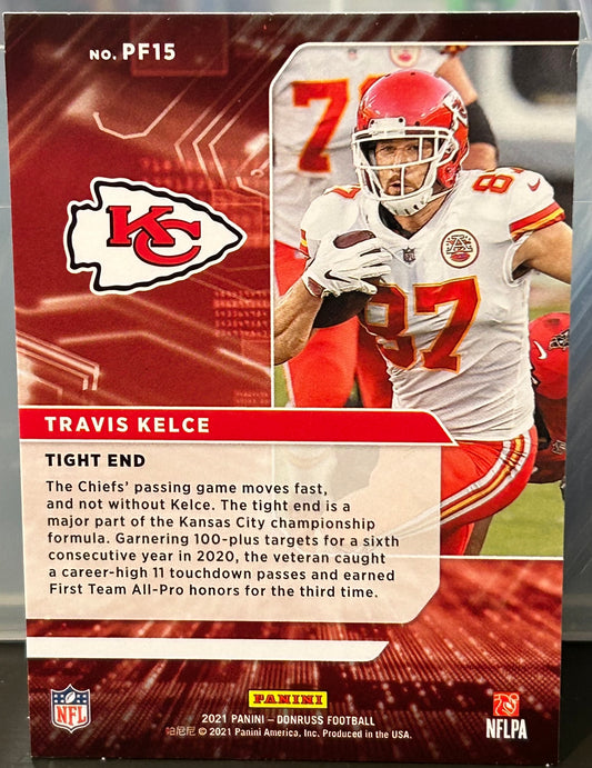 + Travis Kelce 2021 Panini Donruss “Power Formulas” Insert Card KANSAS CITY CHIEFS