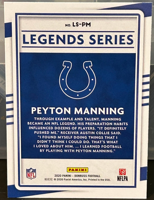 + Peyton Manning 2020 Panini Donruss “Legends Series” Insert Card INDIANAPOLIS COLTS