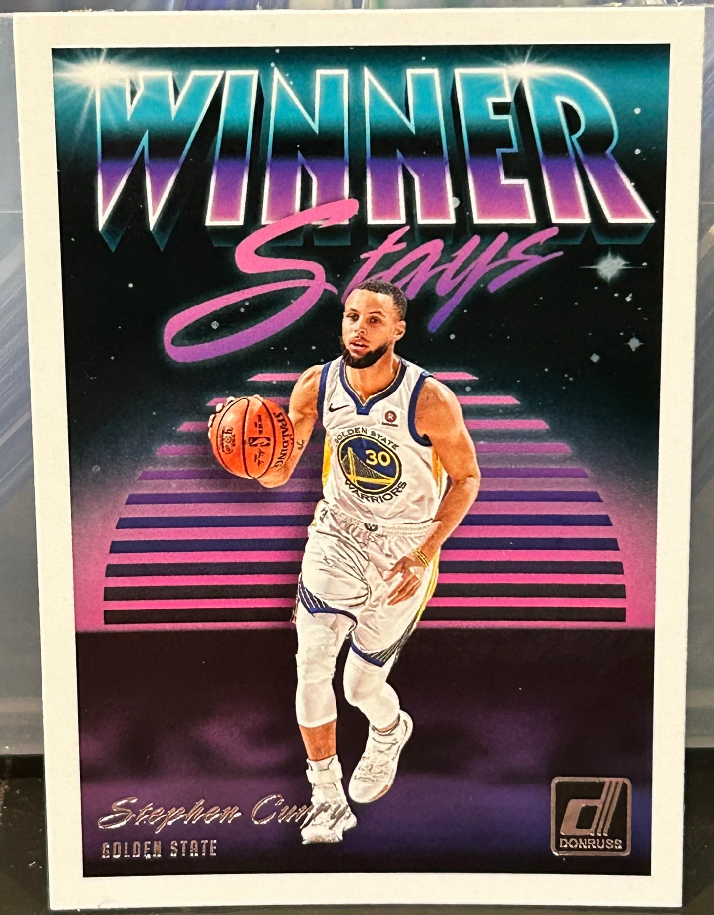 + Stephen Curry 2018-19 Panini Donruss “Winner Stays” Insert card WARRIORS