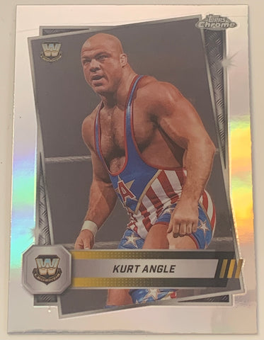 Kurt Angle 2025 WWE Topps Chrome REFRACTOR Card