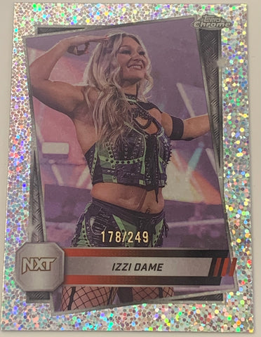 Izzy Dane 2025 WWE NXT Topps Chrome Silver Shimmer Refractor Card #178/249