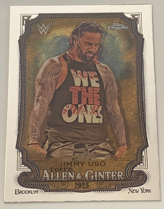 Jimmy Uso 2025 WWE Topps Chrome Allen & Ginter Card