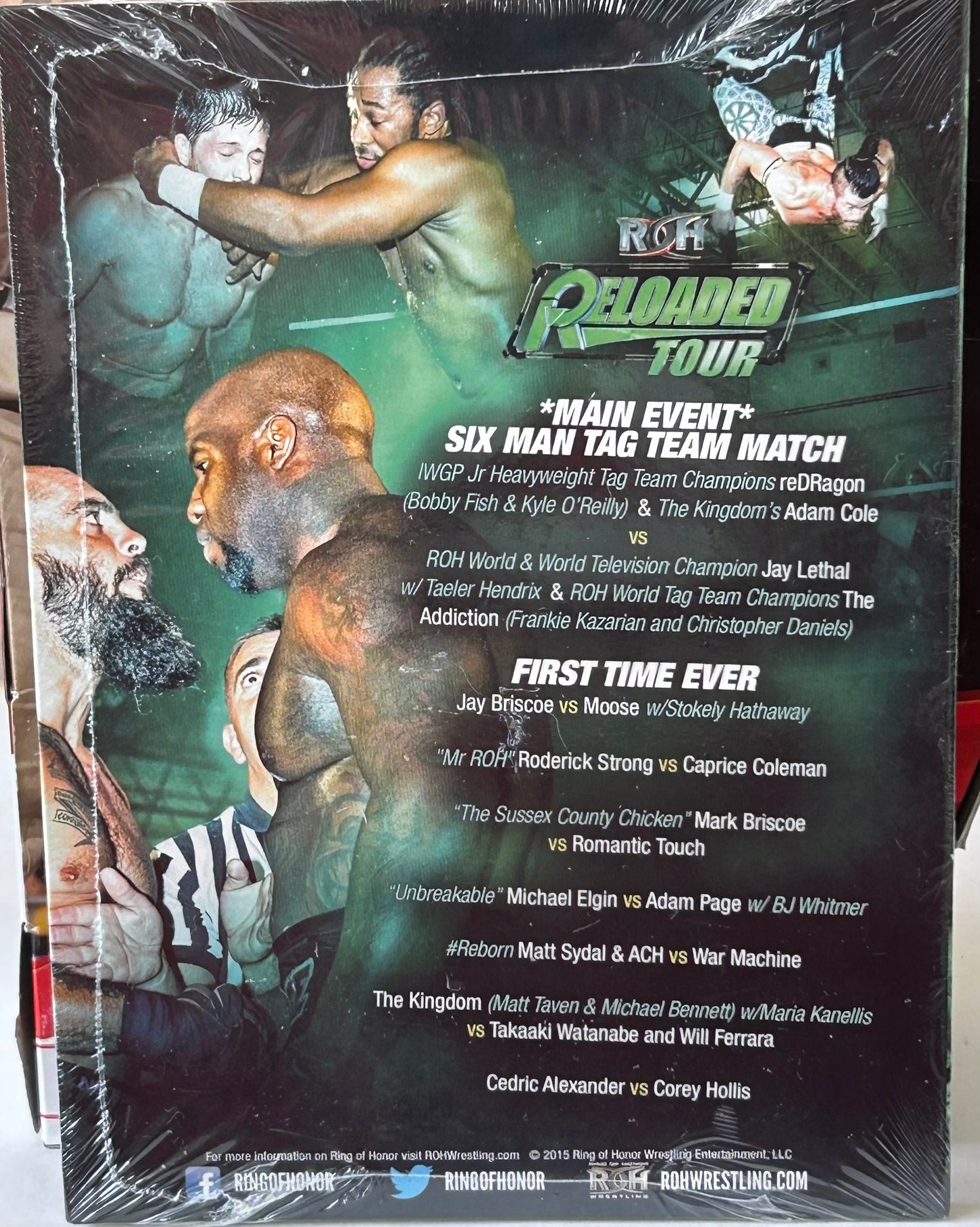 ROH Ring of Honor DVD (Sealed) “Reloaded Tour” 8/29/2015