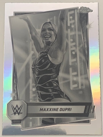 Maxxine Dupri 2025 WWE Topps Chrome SEPIA REFRACTOR Card