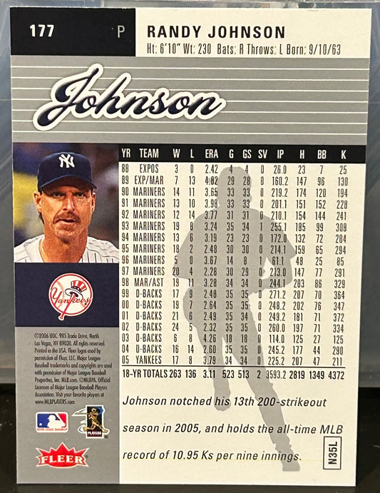 + Randy Johnson 2006 Fleer Ultra Card YANKEES