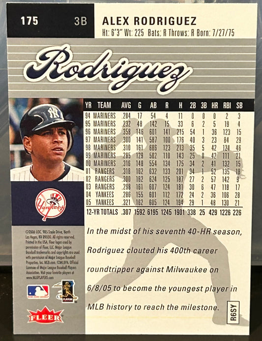 + Alex Rodriguez 2006 Fleer Ultra Card YANKEES
