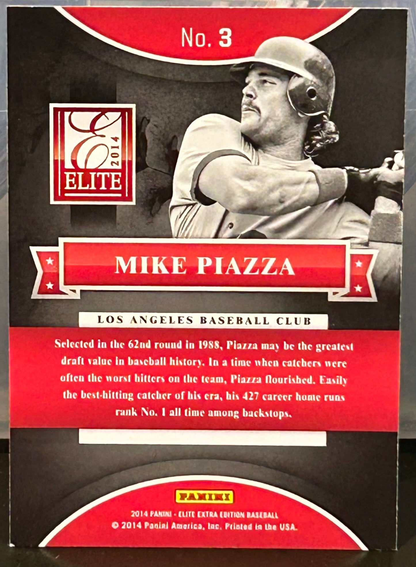 +  Mike Piazza 2014 Panini Donruss Elite “Historic Picks” Insert Card DODGERS