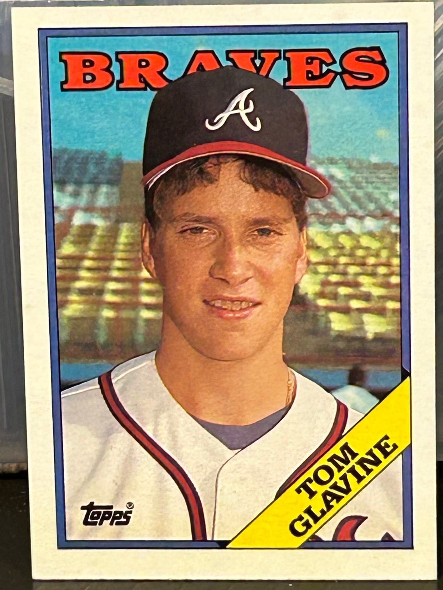 +  Tom Glavine 1988 Topps ROOKIE Card ATLANTA BRAVES