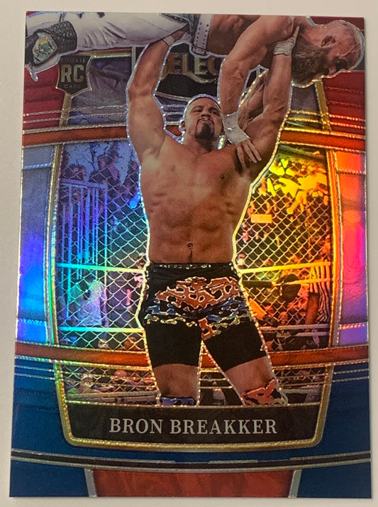 Bron Breakker 2022 WWE NXT Panini Select Concourse Red White & Blue Prizm RC