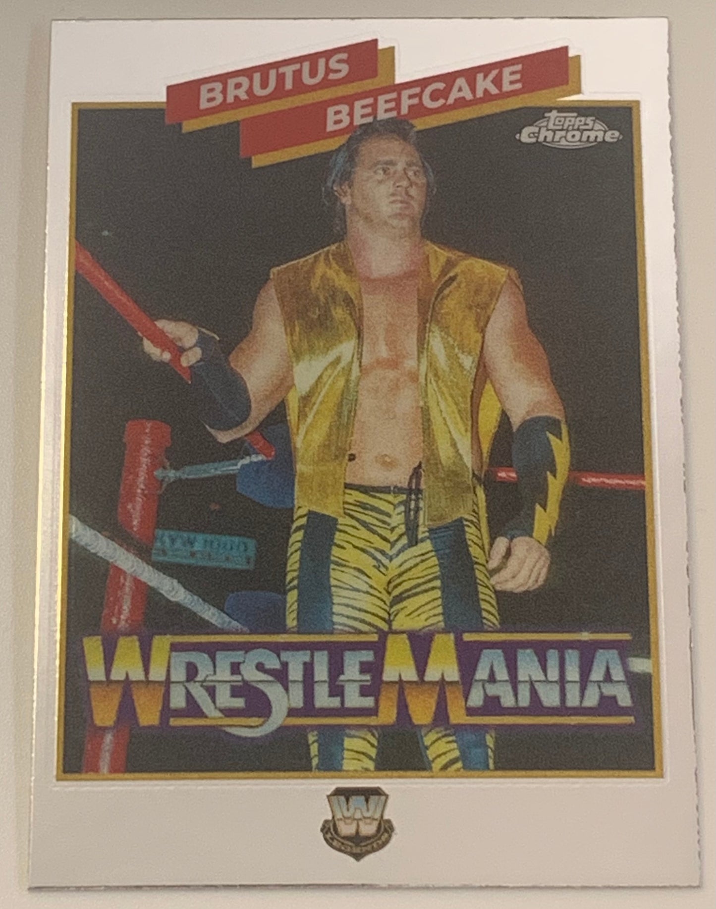Brutus “The Barber” Beefcake 2025 WWE Topps Chrome “Wrestlemania” Insert Card