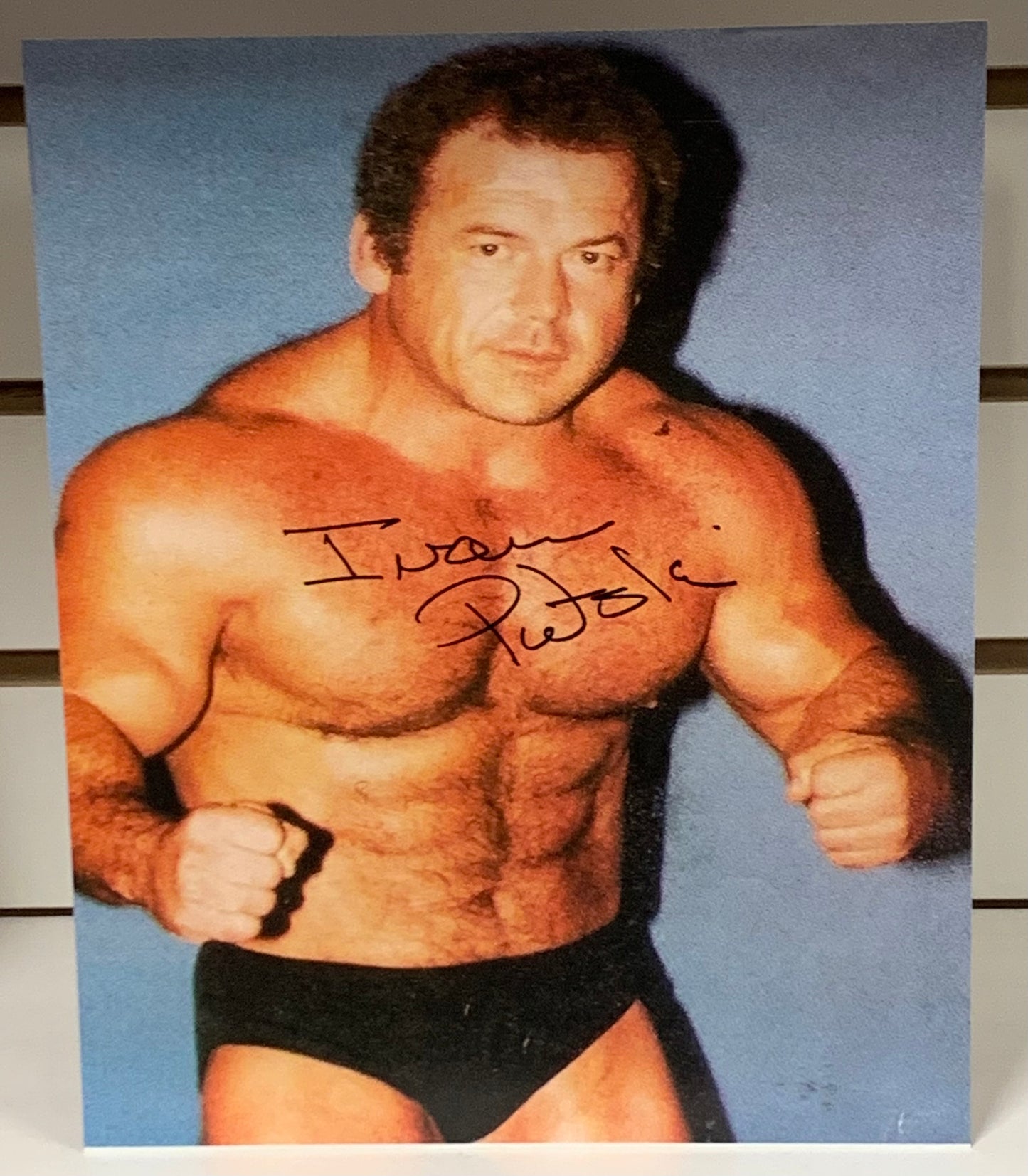 Ivan Putski WWE Signed 8x10 Color (Photo Grainy)