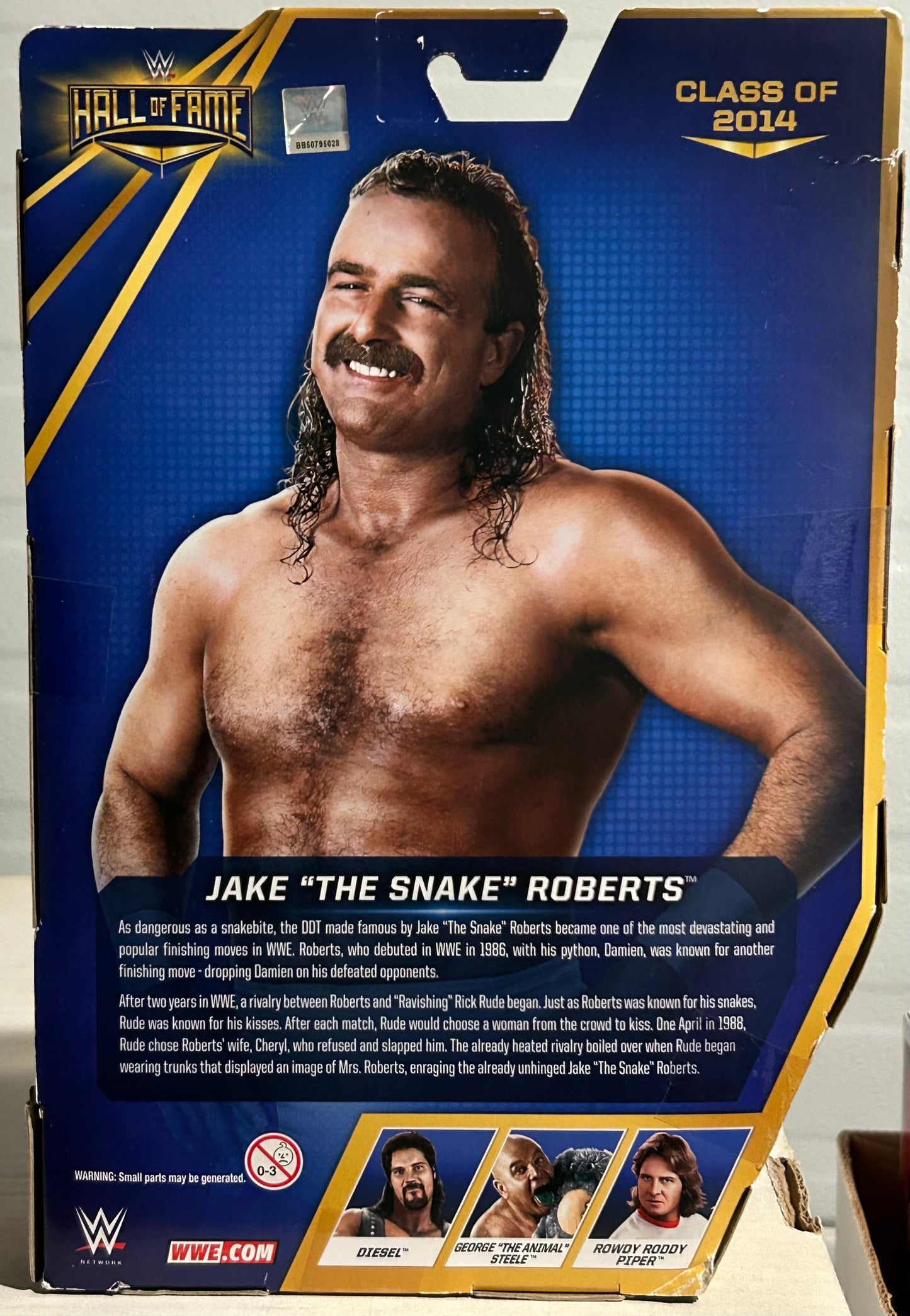 Jake “The Snake” Roberts SIGNED WWE Hall of Fame Elite Action Figure (Comes w/COA& Picture)