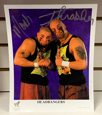 The Headbangers WWE Signed 8x10 Color Photo(Signed in Silver)