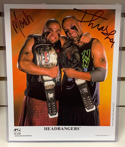 The Headbangers WWE Signed 8x10 Color Photo