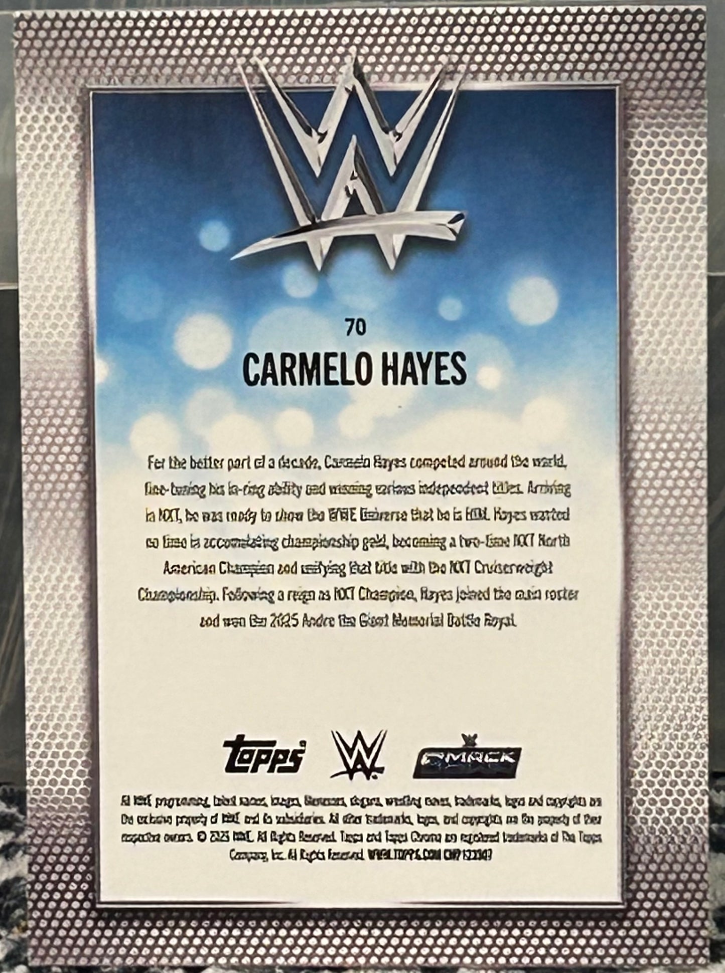 + Carmelo Hayes 2026 WWE Topps Chrome Card