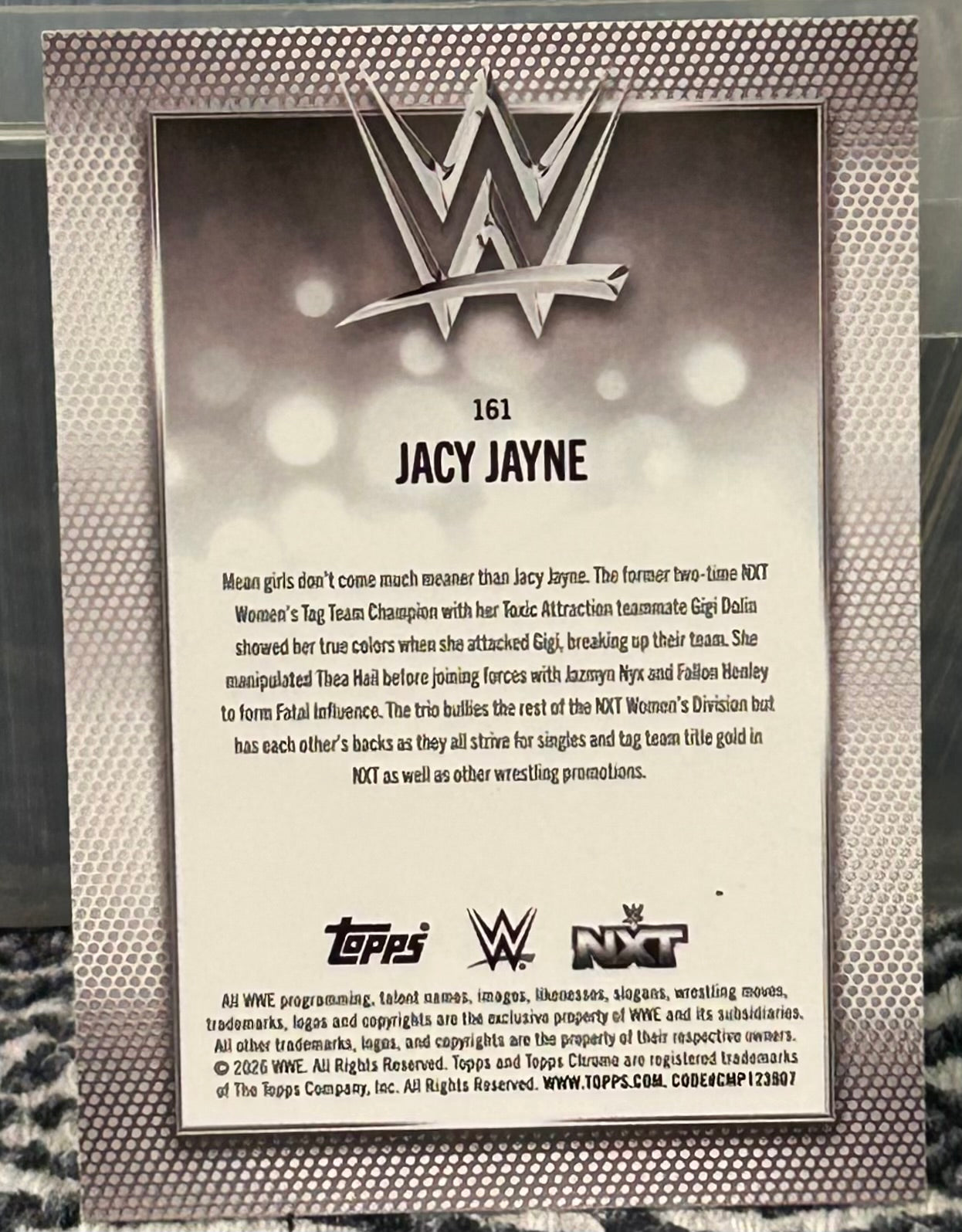 + Jacy Jayne 2026 WWE Topps Chrome Card