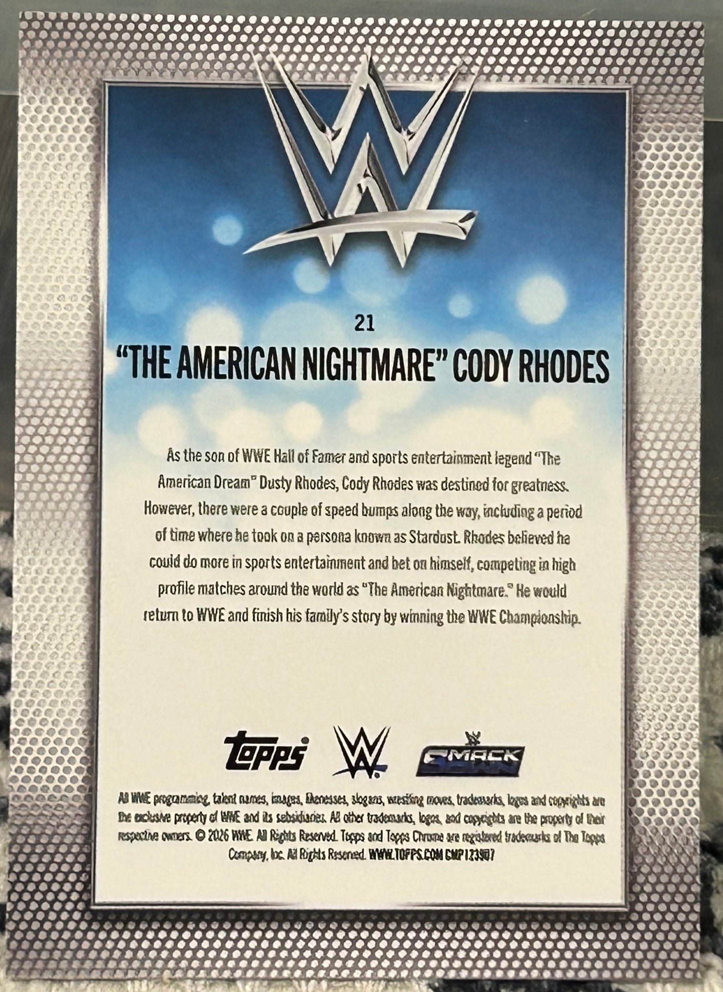 + Cody Rhodes 2026 WWE Topps Chrome Card