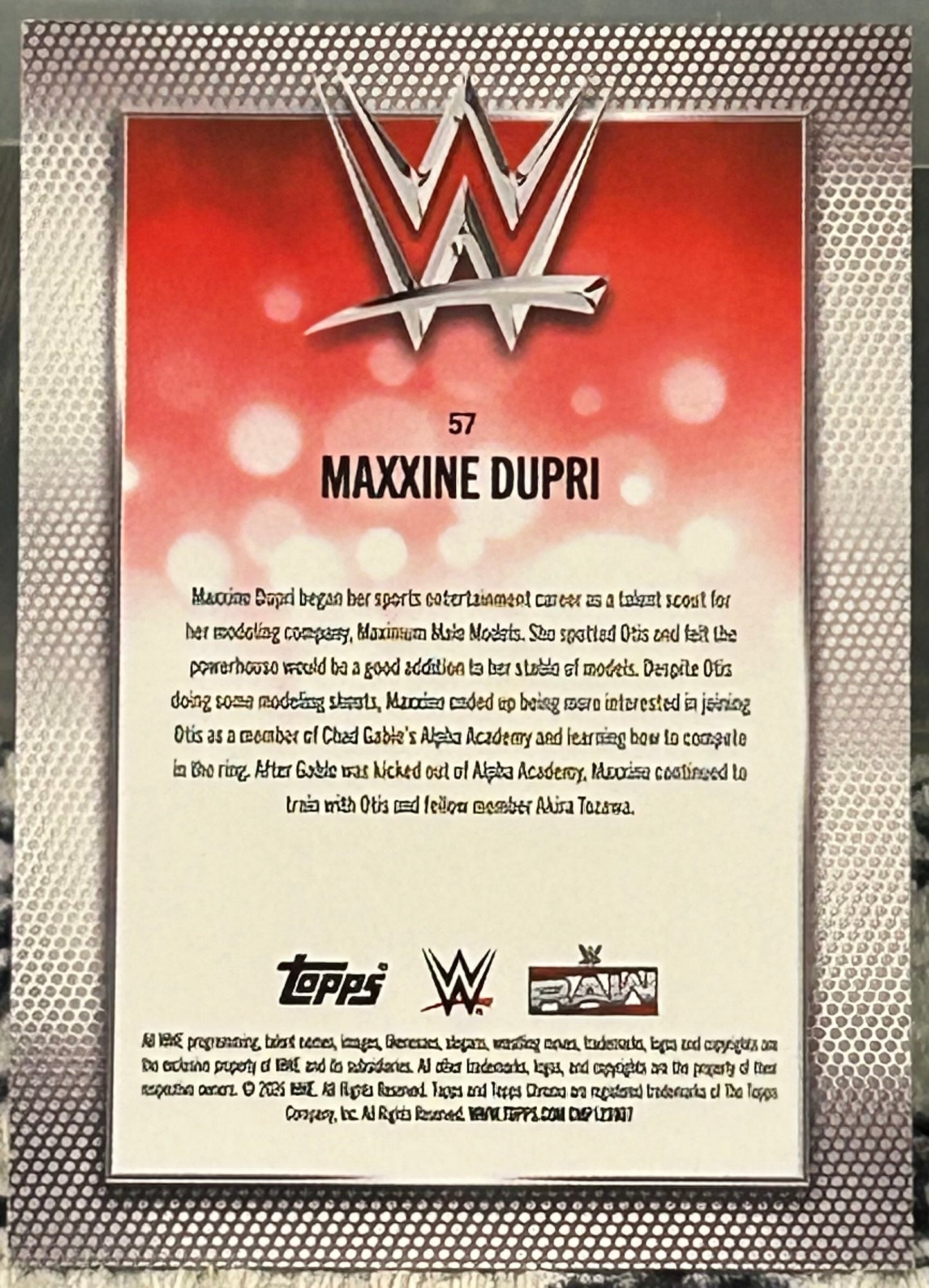 + Maxxine Dupri 2026 WWE Topps Chrome Card