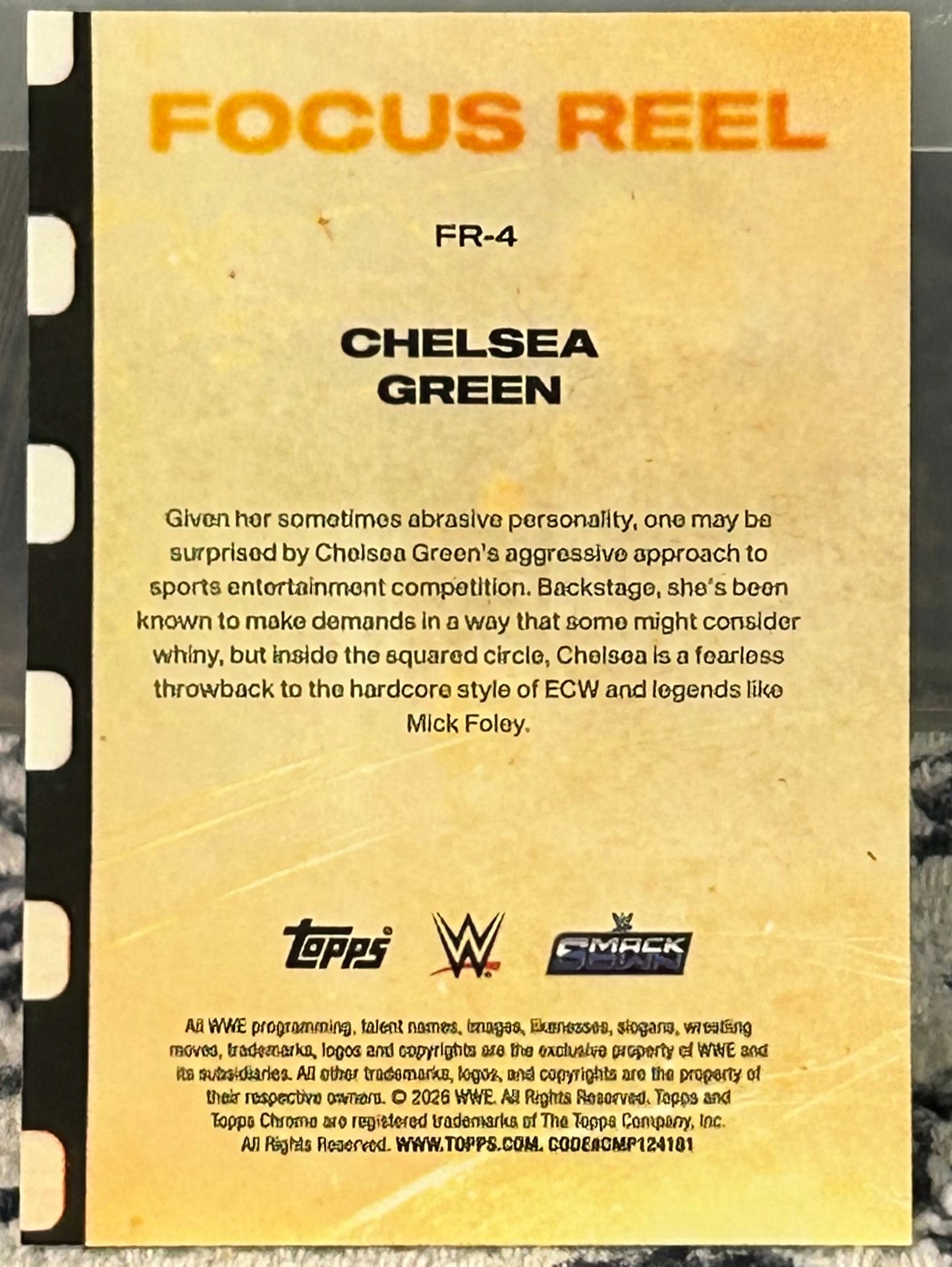 + Chelsea Green 2026 WWE Topps Chrome “Focus Reel” Insert Card