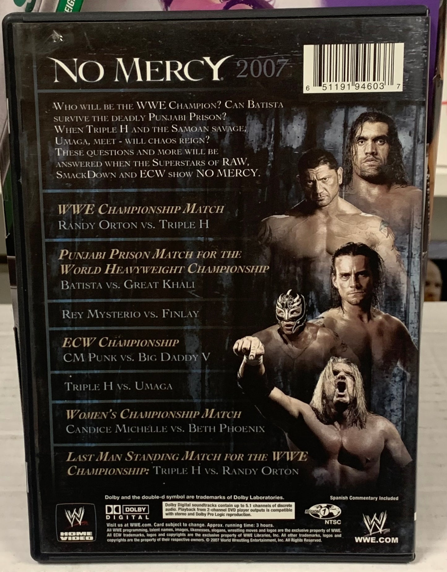 * WWE DVD “No Mercy 2007” (Randy Orton, Triple H, Batista & so much more)