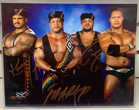 Nation of Domination Signed 8x10 Color Photo (D’Lo Brown, Faarooq, Kama Mustafa)