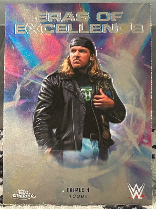 + Triple H 2026 WWE Topps Chrome “Eras of Excellence” Insert Card