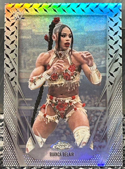 + Bianca Belair 2026 WWE Topps Chrome X-Fractor Refractor Card