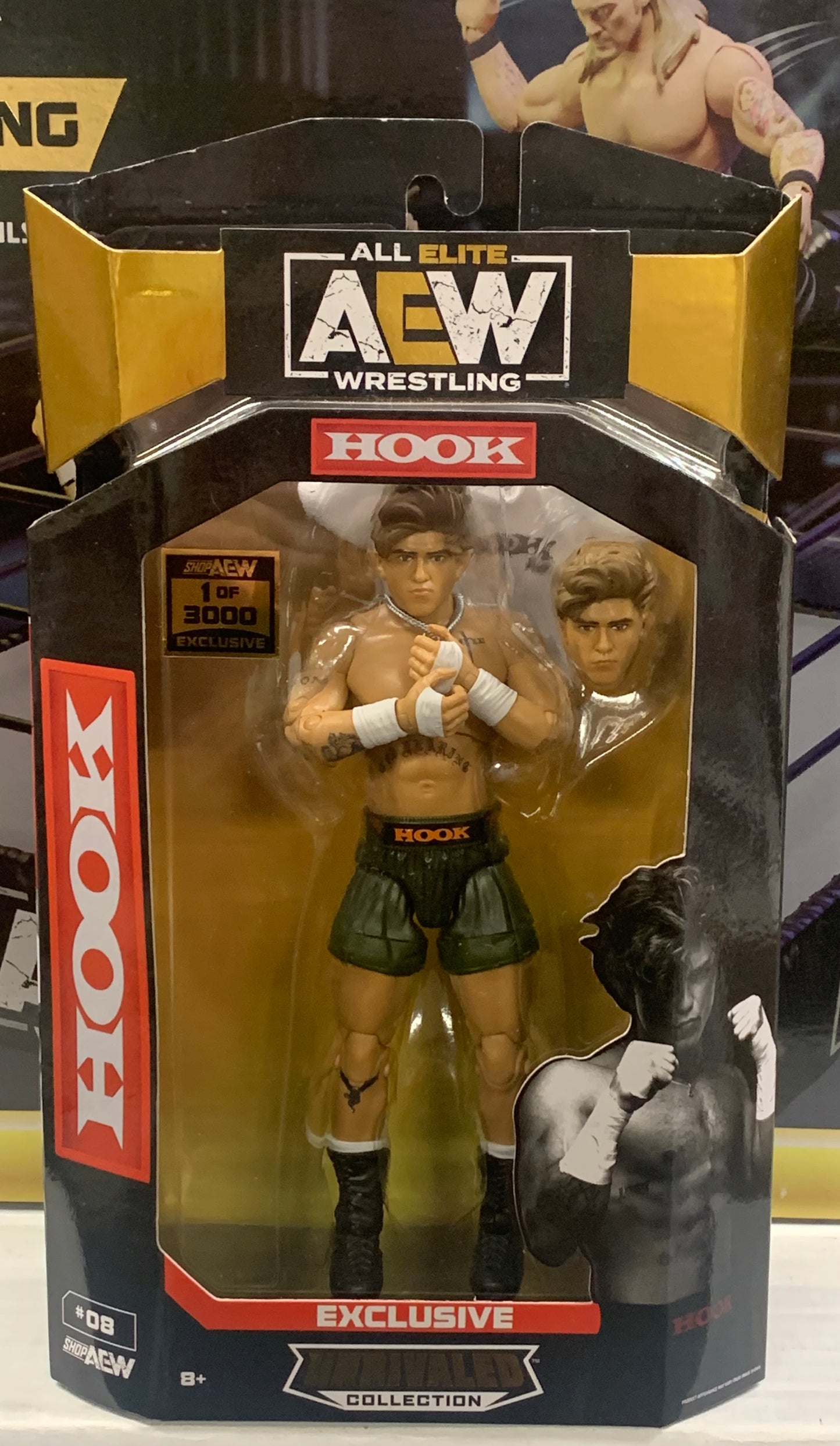 (FREE Defender Case Included) HOOK AEW Shop Exclusive Limited Edition Figure 1/3000